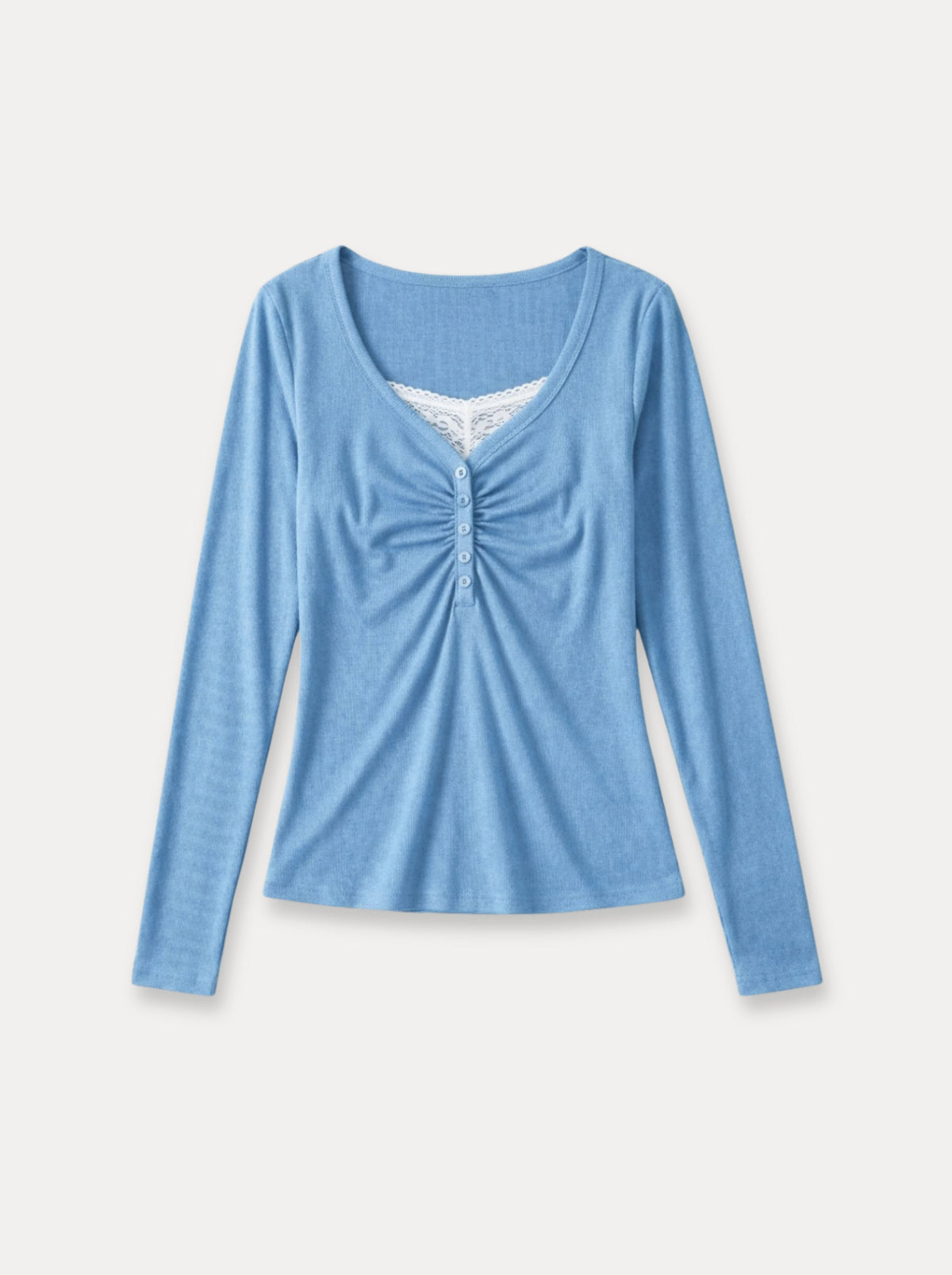 Ruched Henley Top