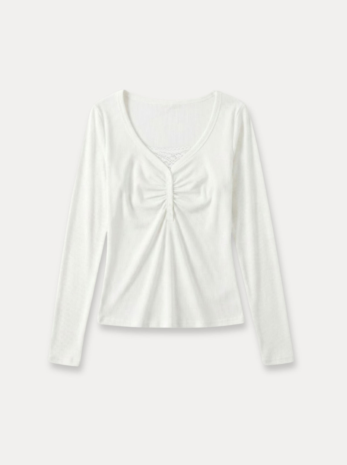 Ruched Henley Top