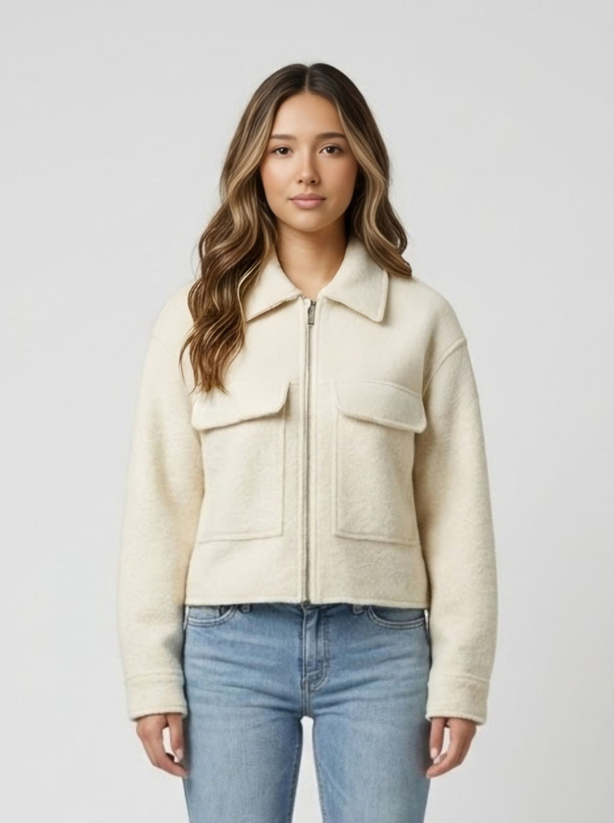 Cropped Wool Jacket