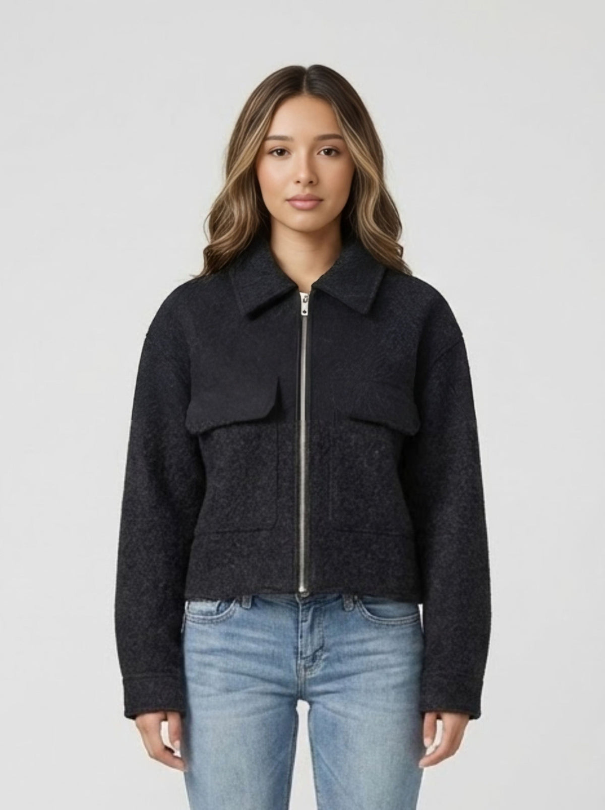 Cropped Wool Jacket