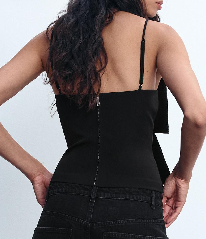 STRAPPY BOW CROP TOP